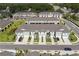 Aerial view of townhouses with garages at 1003 Starboard Ct, Oldsmar, FL 34677
