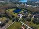 Aerial view of home, pool, and surrounding land at 18409 Tyler Rd, Odessa, FL 33556