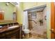 Walk-in shower and tiled floors at 18409 Tyler Rd, Odessa, FL 33556