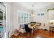 Breakfast nook with built-in bench seating and a live-edge wood table at 1839 46Th N Ave, St Petersburg, FL 33714