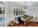 Breakfast nook with a live-edge table and built-in bench seating at 1839 46Th N Ave, St Petersburg, FL 33714