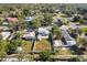 An aerial shot showing the property's backyard and neighborhood context at 4220 19Th N St, St Petersburg, FL 33714