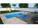 Inviting backyard pool with patio, landscaping and play area at 4220 19Th N St, St Petersburg, FL 33714