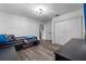Simple bedroom with twin bed and access to another room at 4220 19Th N St, St Petersburg, FL 33714