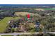 Aerial view highlighting home's location on a spacious lot at 4501 Keene Rd, Plant City, FL 33565
