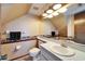 Small bathroom with a sink, toilet and updated vanity at 4501 Keene Rd, Plant City, FL 33565