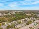 Aerial view of the neighborhood, showing homes and trees at 6506 Remus Dr, New Port Richey, FL 34653