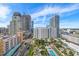 Aerial view of building and surrounding cityscape at 100 1St N Ave # 1601, St Petersburg, FL 33701