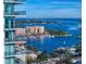 Aerial view of the waterfront area with many buildings at 100 1St N Ave # 1601, St Petersburg, FL 33701