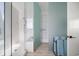 Spa-like bathroom with a large glass shower and marble tile at 100 1St N Ave # 1601, St Petersburg, FL 33701