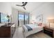 Well-lit bedroom with a queen-size bed and city views at 100 1St N Ave # 1601, St Petersburg, FL 33701