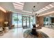 Elegant lobby with modern furniture and a view of the pool at 100 1St N Ave # 1601, St Petersburg, FL 33701