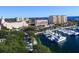 Aerial view of St. Petersburg waterfront with boats and hotels at 12055 Gandy N Blvd # 243, St Petersburg, FL 33702