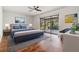 Spacious bedroom with hardwood floors and sliding glass doors at 4595 Northwood Ter, Sarasota, FL 34234