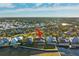 Aerial view of home and its canal-side location at 805 Islebay Dr, Apollo Beach, FL 33572