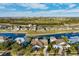 Bird's eye view of house and canal setting at 805 Islebay Dr, Apollo Beach, FL 33572