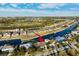 Aerial view of property and surrounding community at 805 Islebay Dr, Apollo Beach, FL 33572