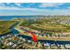 Aerial view showcasing home and waterfront location at 805 Islebay Dr, Apollo Beach, FL 33572