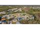 Aerial view of neighborhood with houses and green spaces at 8436 Red Roe Dr, New Port Richey, FL 34653