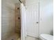 Updated bathroom with a shower and white vanity at 3932 Ashwood Ln # 42, Sarasota, FL 34232