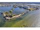 Aerial view of waterfront property and lagoon at 5915 Sea Ranch Dr # 603, Hudson, FL 34667