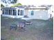 The back of the home features a large sunroom, neutral paint, and a patio area at 6741 Willits Ave, New Port Richey, FL 34655