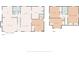 Two-story home floor plan, featuring multiple bedrooms, a kitchen, and living spaces at 8615 Magnolia Dr, Seminole, FL 33777