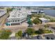 Aerial view of Sparkman Wharf, highlighting its waterfront location and layout at 912 Channelside Dr # 2601, Tampa, FL 33602