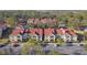 Aerial view of condo community showing building arrangement at 9481 Highland Oak Dr # 807, Tampa, FL 33647