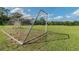 Soccer field with goals, well-maintained grass, and trees in the background at 9481 Highland Oak Dr # 807, Tampa, FL 33647
