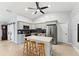 Modern kitchen with stainless steel appliances and island at 2609 65Th E St, Bradenton, FL 34208