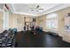 Home gym with various exercise equipment and flooring at 2914 Shipston Ave, New Port Richey, FL 34655