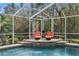 Relaxing pool and patio with screened enclosure and comfortable seating at 2914 Shipston Ave, New Port Richey, FL 34655