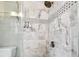 Large marble shower with glass enclosure at 301 Old Hopewell Rd, Plant City, FL 33567