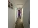 Clean and bright hallway with gray vinyl plank flooring and access to bedrooms at 4841 Zodiac Ave, Holiday, FL 34690