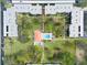 Aerial view showing community layout and grounds at 4910 Bay Ne St # 103, St Petersburg, FL 33703