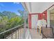 Private balcony overlooking lush greenery at 1122 84Th N Ter # C, St Petersburg, FL 33702