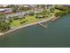Aerial view of waterfront park with gazebo and dock at 17960 Gulf Blvd # 123, Redington Shores, FL 33708