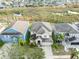 Two-story house aerial view, landscaped yard at 529 Vista Ridge Dr, Ruskin, FL 33570