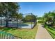 Community basketball court with chain link fence and paved surface at 529 Vista Ridge Dr, Ruskin, FL 33570