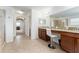 Double vanity bathroom with granite countertops at 529 Vista Ridge Dr, Ruskin, FL 33570