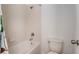 Simple bathroom with a shower/tub and toilet at 529 Vista Ridge Dr, Ruskin, FL 33570