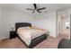 Cozy bedroom with a double bed and ceiling fan at 529 Vista Ridge Dr, Ruskin, FL 33570