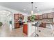 Island kitchen with granite countertops, stainless steel appliances and breakfast bar at 529 Vista Ridge Dr, Ruskin, FL 33570