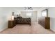 Main bedroom with a king-size bed and dresser at 529 Vista Ridge Dr, Ruskin, FL 33570