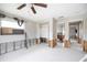 Renovation in progress, features exposed framing and new flooring in bedroom at 6951 S Shore S Dr, South Pasadena, FL 33707