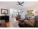 Living room features open concept to kitchen and access to bedroom at 826 53Rd N Ter, St Petersburg, FL 33703