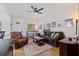 Bright living room with cozy seating, hardwood floors, and natural light at 826 53Rd N Ter, St Petersburg, FL 33703