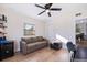Office space with brown couch and access to backyard at 826 53Rd N Ter, St Petersburg, FL 33703