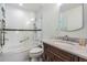 Clean bathroom with updated shower, vanity and fixtures at 100 Bluff View Dr # 602A, Belleair Bluffs, FL 33770